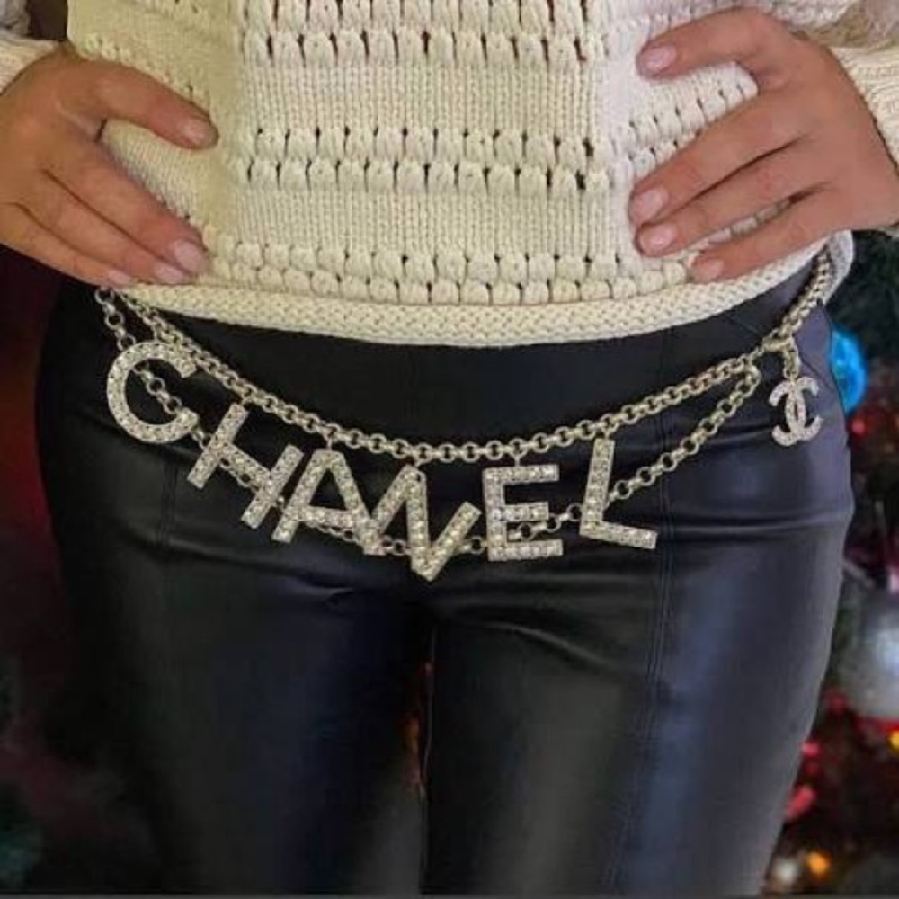 🪩 CHANEL ⛓️ Chain Waist Belt 📏 XS-SMALL) 🪩